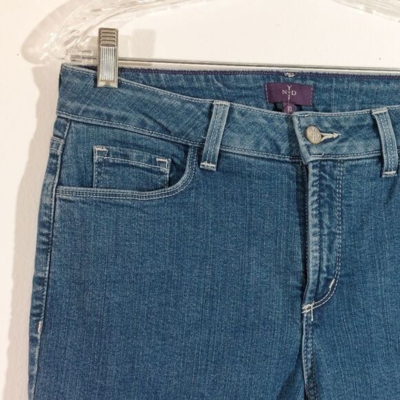 NYDJ Blue Denim Straight Leg Jeans Size 10 - Picture 3 of 13